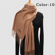 New Winter Solid Scarf Women Warm Cashmere Scarves Ladies Hijab Neck Long Shawl Wraps Foulard Female Head Pashmina Bandana 2022 Esprit-Aviation