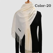 New Winter Solid Scarf Women Warm Cashmere Scarves Ladies Hijab Neck Long Shawl Wraps Foulard Female Head Pashmina Bandana 2022 Esprit-Aviation