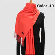 New Winter Solid Scarf Women Warm Cashmere Scarves Ladies Hijab Neck Long Shawl Wraps Foulard Female Head Pashmina Bandana 2022 Esprit-Aviation