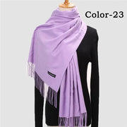 New Winter Solid Scarf Women Warm Cashmere Scarves Ladies Hijab Neck Long Shawl Wraps Foulard Female Head Pashmina Bandana 2022 Esprit-Aviation