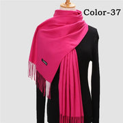 New Winter Solid Scarf Women Warm Cashmere Scarves Ladies Hijab Neck Long Shawl Wraps Foulard Female Head Pashmina Bandana 2022 Esprit-Aviation