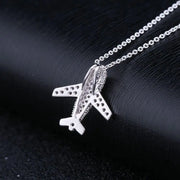Pendentif Avion Femme Argenté | Esprit-Aviation