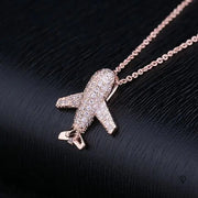 Pendentif Avion Femme Rose | Esprit-Aviation
