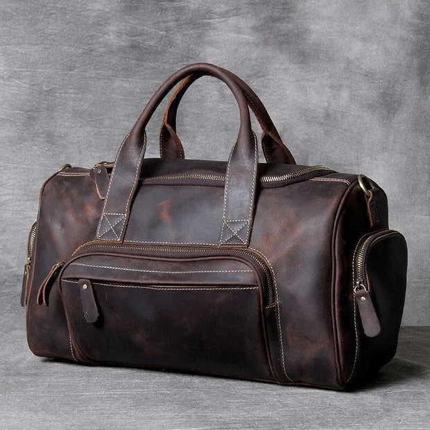 Sac de Voyage en Cuir Brut (grand format) | Esprit-Aviation