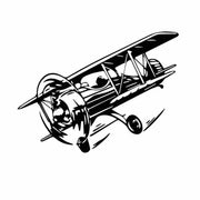 Sticker Murale Avion Biplan | Esprit-Aviation