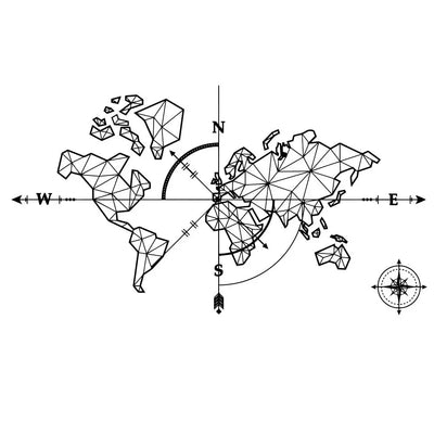 Sticker Murale Mappe Monde | Esprit-Aviation