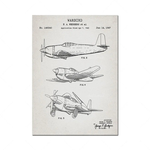 Tableau Avion Vintage | Esprit-Aviation