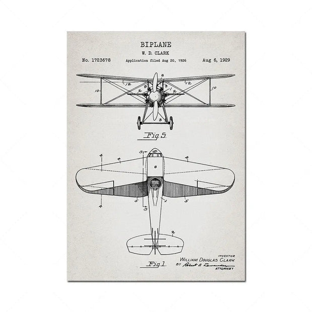 Tableau Avion Vintage | Esprit-Aviation