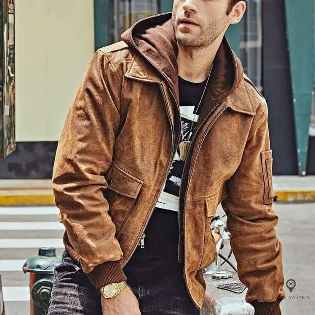 Veste Aviateur Cuir Homme Esprit-Aviation