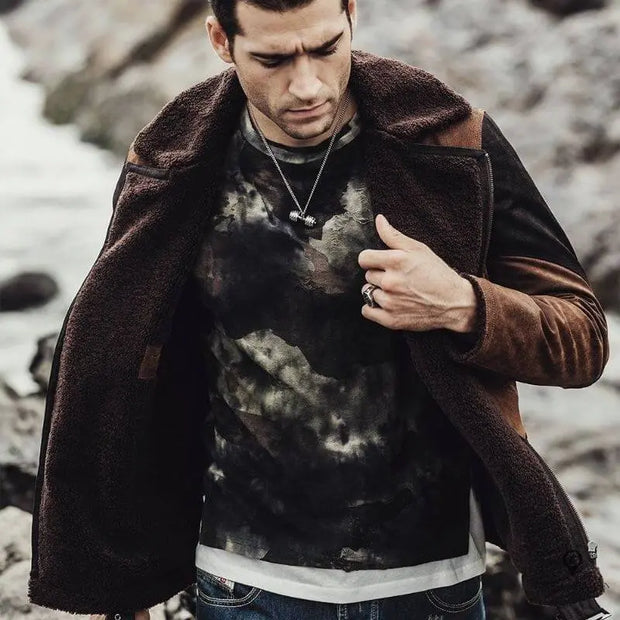 Veste Aviateur Homme Marron Esprit-Aviation