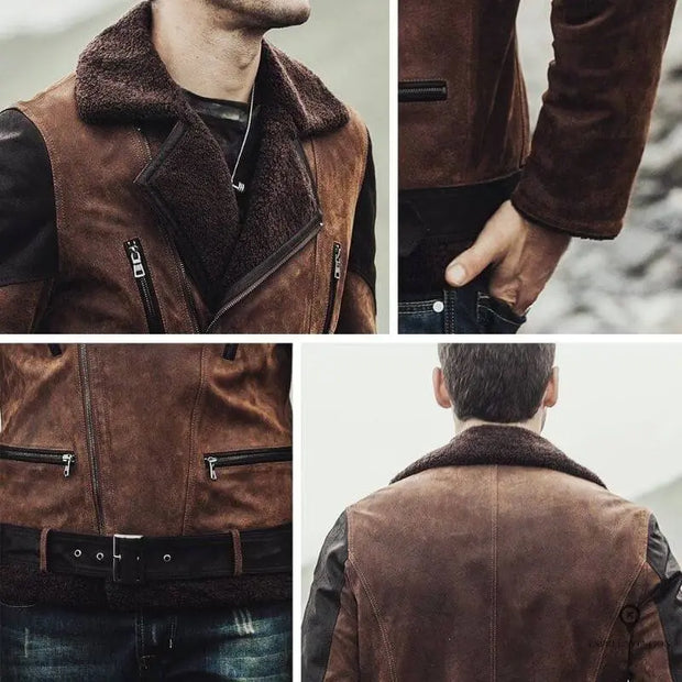 Veste Aviateur Homme Marron Esprit-Aviation