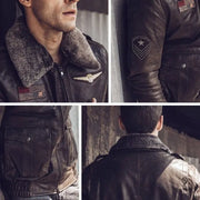 Veste Aviateur Homme Peau De Vache Retournée Esprit-Aviation