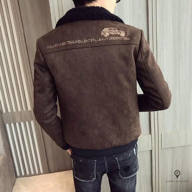 Veste Aviateur Homme<br/> Bomber Marron Esprit-Aviation