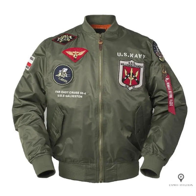 Veste Aviateur Homme<br/> Kaki Esprit-Aviation