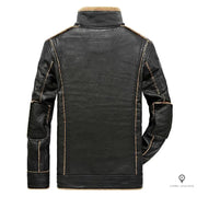 Veste Aviateur Homme<br/> Laine Et Simili Cuir Esprit-Aviation