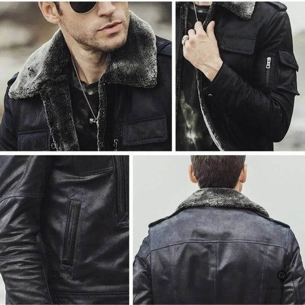 Veste Aviateur Homme<br/> Mythique Noir Esprit-Aviation