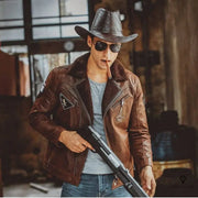 Veste Aviateur Homme<br/> Vachette Marron Esprit-Aviation