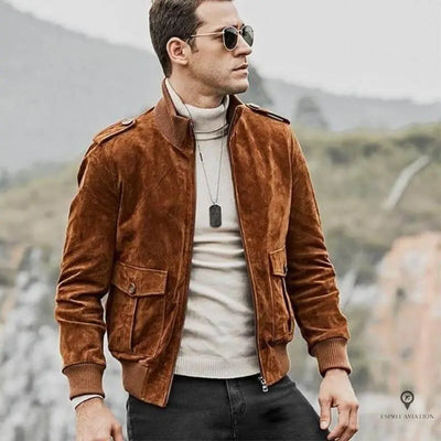 Veste Aviateur Marron Esprit-Aviation