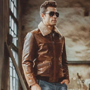Veste Aviateur Marron Homme Esprit-Aviation