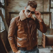 Veste Aviateur Marron Homme Esprit-Aviation