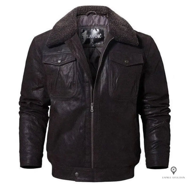 Veste Aviateur Noire Esprit-Aviation