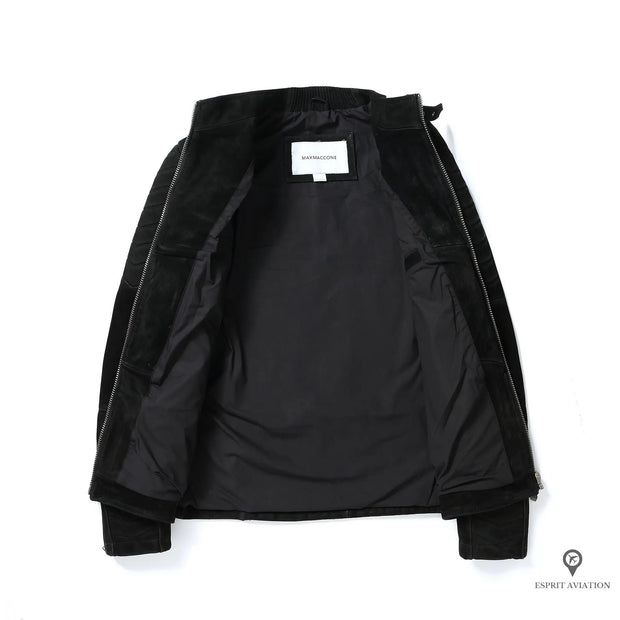 Veste en Cuir Véritable Vintage Noir | Esprit-Aviation