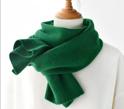 wool scarf women and men solid color winter warm knitted short thin scarves ladies adults scarf kids Christmas new year gift Esprit-Aviation
